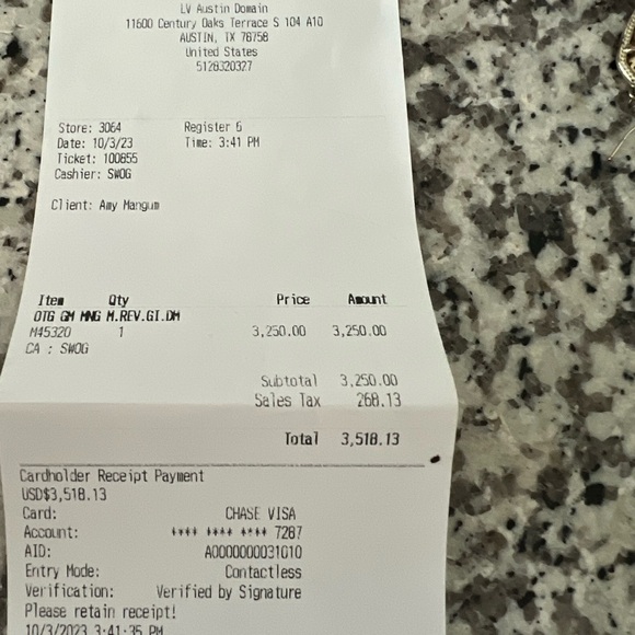 LV On The Go Large in excellent condition. Barely worn. - Picture 4 of 16